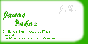 janos mokos business card